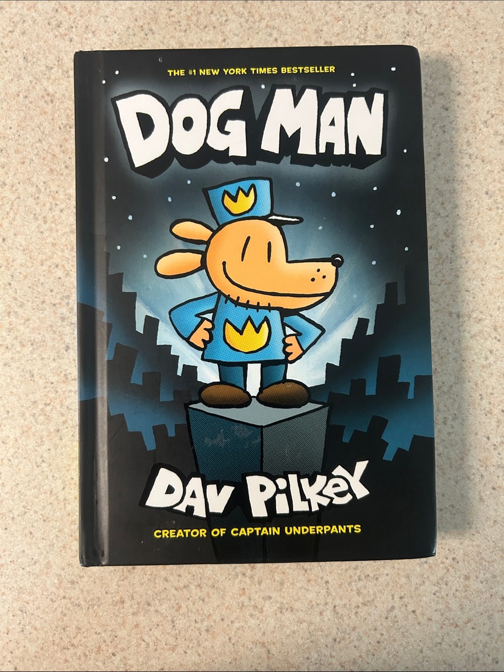 Dog Man Hardcover Book - Blue and Black
